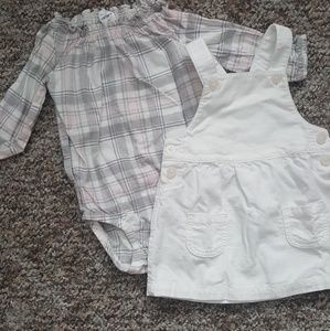 ✔ 5 for $25 ✔ 9mo overall dress with blouse
